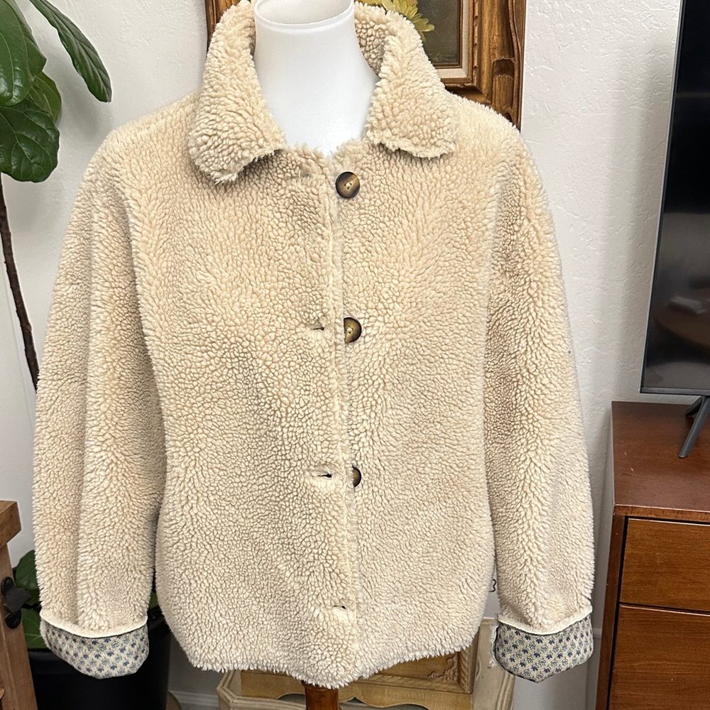Zara Cream Teddy Jacket